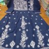 Slub_cotton_gown_kurti_with_chikankari_work