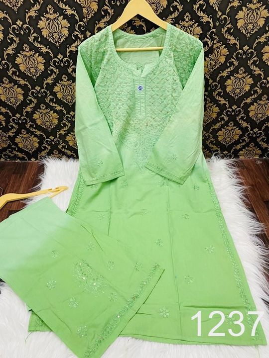 Cotton_ombre_dye_kurti_with_plazo__with_mukesh_and_chikankari_work