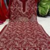 Georgette_tepachi_jaal_kurti_with_chikankari_work