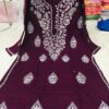 Resham_qureshia_button_cotton_kurti_with_chikankari_work