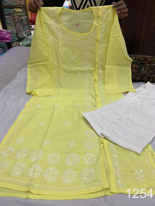 Cotton_side_button_kurti_with_chikankari_work