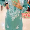Modal_peacock_design_kurti_with_chikankari_work