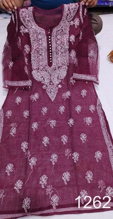 Kota_cotton_pearl_work_kurti_with_chikankari_work