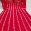 Slub_cotton_Yok_anarkali_kurti_with_chikankari_work