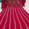 Slub_cotton_Yok_anarkali_kurti_with_chikankari_work