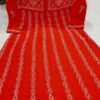 Slub_cotton_Yok_anarkali_kurti_with_chikankari_work