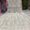 Georgette_rose_machine_work_gown_kurti_with_chikankari_work