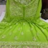 Georgette_short_kurti_gown_&_gota_with_chikankari_work