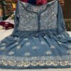 Georgette_short_kurti_gown_&_gota_with_chikankari_work