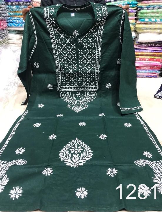 Pure_cotton_side_kairi_kurti_with_chikankari_work