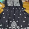 Modal_kurti_gown_with_adjustable_dori_and_chikankari_work