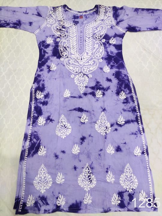 Pure_cotton_tye_nd_dye_kurti_with_chikankari_work