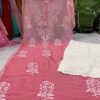Georgette_daul_shade_rose_kurti_with_chikankari_work