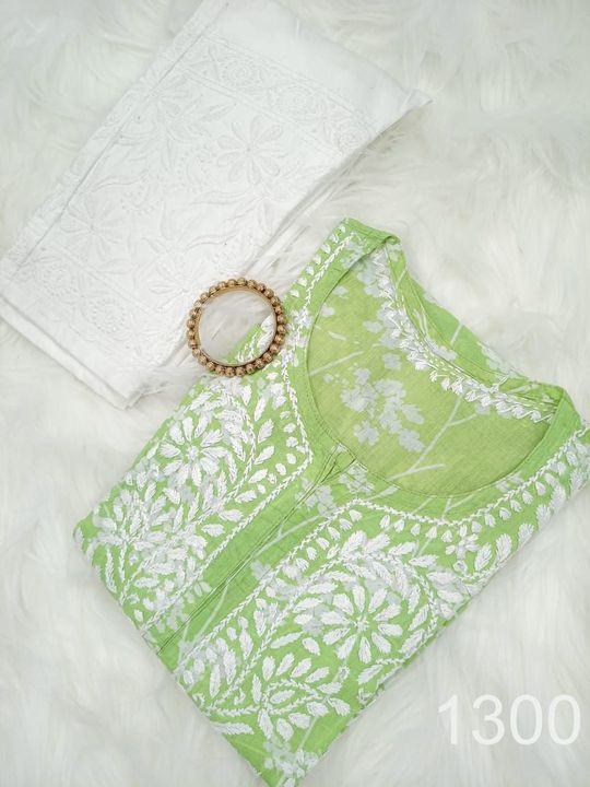 Mul_Mul_cotton_printed_kurti_with_chikankari_work