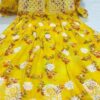 Mul_Mul_printed_cotton_gown_kurti_with_chikankari_work