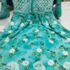 Mul_Mul_printed_cotton_gown_kurti_with_chikankari_work