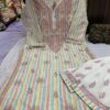 Cotton_kurti_with_pant_set_with_chikankari_work