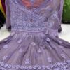Georgette_dye_short_gown_kurti_with_chikankari_work