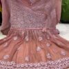Georgette_dye_short_gown_kurti_with_chikankari_work