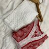 Georgette_bell_sleeves_lace_short_top_kurti_with_chikankari_work