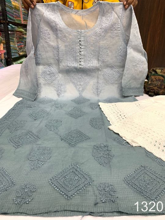 Kota_cotton_daul_shade_kurti_with_chikankari_work