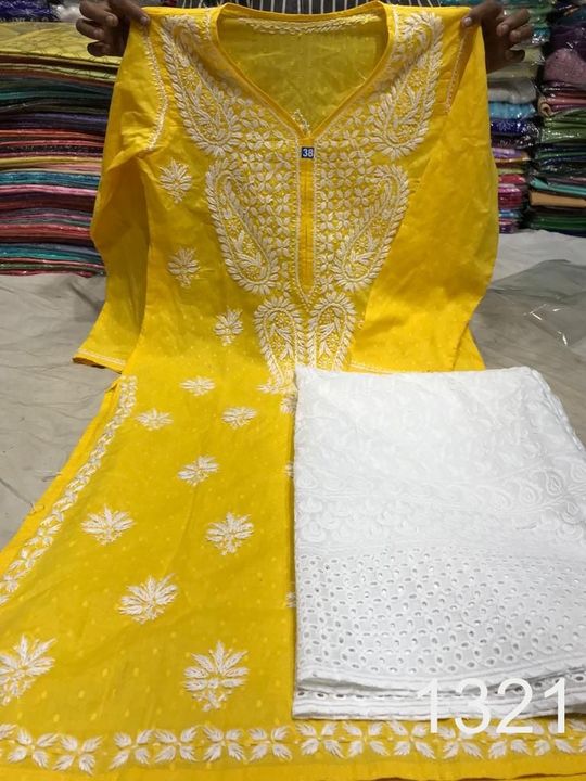 Dobby_cotton_kurti_with_chikankari_work