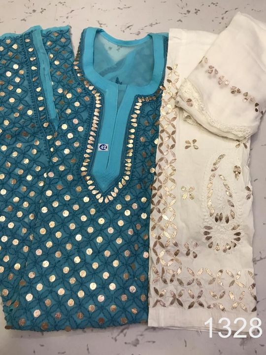 Georgette_front_jaal_kurti_with_gota_and_chikankari_work