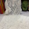 Georgette_bell_sleeves_pearl_work_kurti_with_chikankari_work