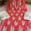 Georgette_rose_buta_kurti_with_chikankari_work