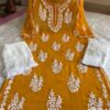 Georgette_rose_buta_kurti_with_chikankari_work