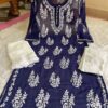 Georgette_rose_buta_kurti_with_chikankari_work