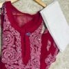 Georgette_rose_gala_buti_kurti_with_chikankari_work