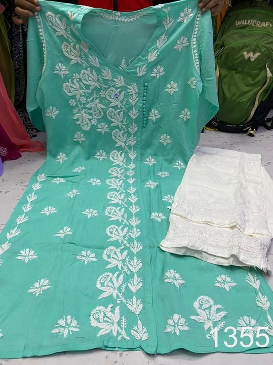 Modal_cotton_angrakha_kurti_with_chikankari_work