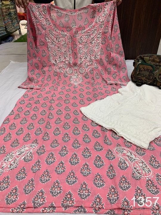 Premium_modal_printed_kurti_with_chikankari_work