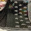Georgette_resham_keel_jaal_saree_&_blouse_with_chikankari_work