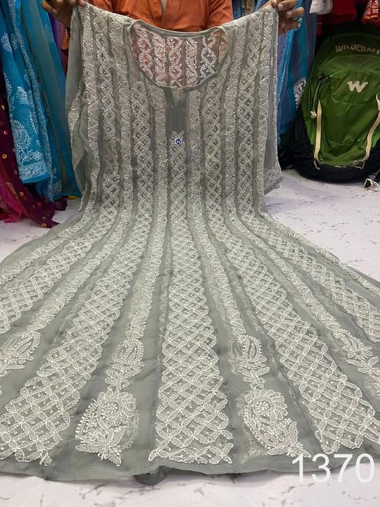 Georgette__kali_fine_anarkali_kurti_with_chikankari_work