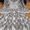 Mul_Mul_cotton_printed_short_gown_kurti_with_chikankari_work