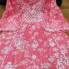 Mul_Mul_cotton_printed_short_gown_kurti_with_chikankari_work