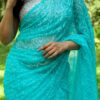 Georgette_tepachi_saree_&_blouse_with_chikankari_work