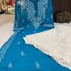 Georgette_gala_buti_kurti_with_chikankari_work
