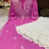 Georgette_gala_buti_kurti_with_chikankari_work
