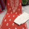 Georgette_rose_work_kurti_with_chikankari_work
