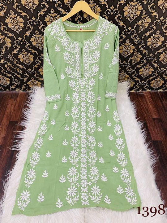 Exclusive_Lucknowi_chikankari_modal_kurti