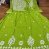 Modal_angrakha_style_kurti_gown_with_chikankari_work