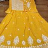Modal_angrakha_style_kurti_gown_with_chikankari_work