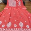 Modal_angrakha_style_kurti_gown_with_chikankari_work