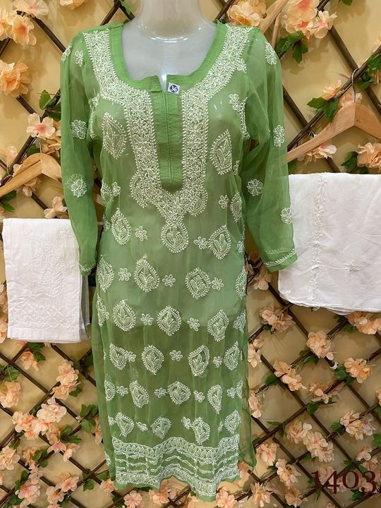 George_buta_jaal_kurti_with_chikankari_work