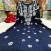 Modal_bell_sleeves_gown_kurti_with_chikankari_work