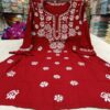 Modal_bell_sleeves_gown_kurti_with_chikankari_work