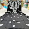 Modal_bell_sleeves_gown_kurti_with_chikankari_work